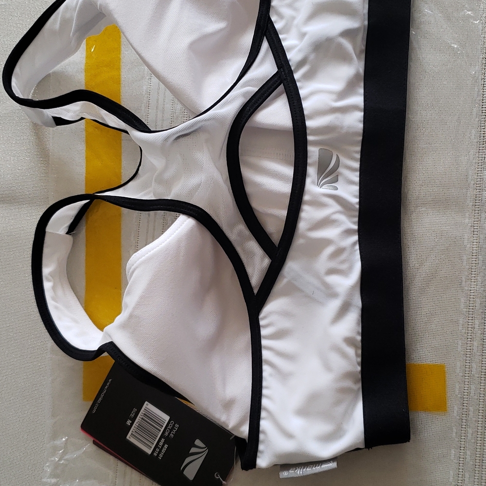 MARIKA TEK High Impact Microfiber Racerback Sport Bra CoolMax Cotton Dry-Wik NEW - Picture 7 of 16